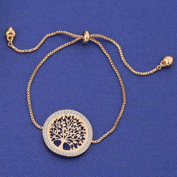 Jewelry - NWT Rose Gold Round Family Tree Of Life Bracelet Jewelry - NWT Rose Gold Round Family Tree Of Life Bracelet